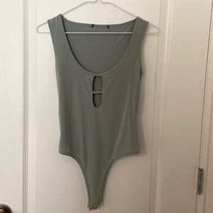 NWOT MUTED GREEN BODYSUIT